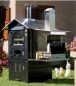 Preview: Holzbackofen FETP50, schwarz, Dach Inox (Backraum 80x50 cm)
