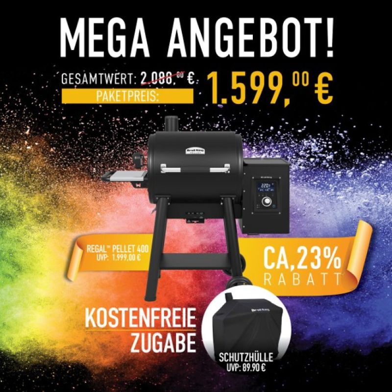 BroilKing Regal Pellet Smoker 400 Bundle inkl. Abdeckhaube