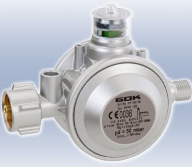 Gasregler EN61-DS 1,5kg/h 50mbar KLFx G1/4LH-KN UEDS