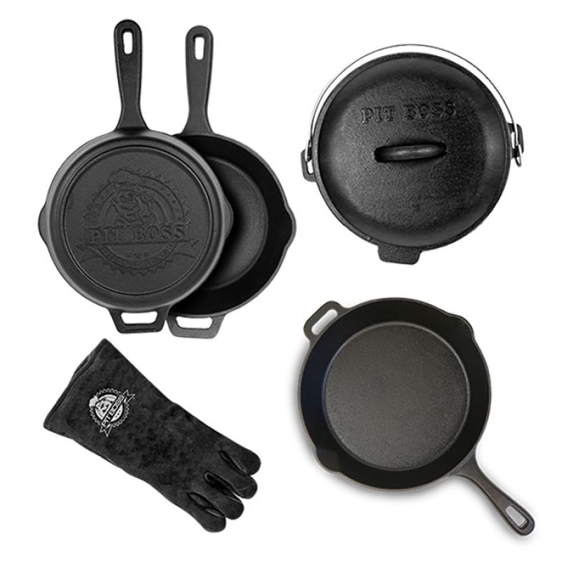 Pitboss Pelletgrill Pro 850 + 6 Piece Cast Iron Set (inkl 10831 / 40266)
