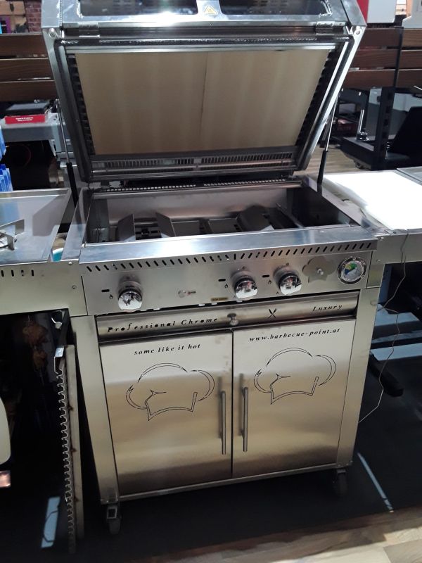 Professional Gasgrill, Chrome-Kombi (Mitnahmepreis/ Aussteller/ Vösendorf)