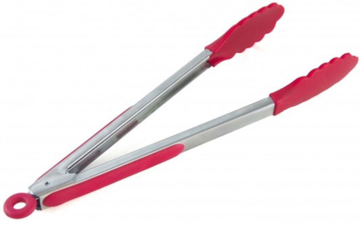 Grillzange, arretierbar m. Softgrip-Griff