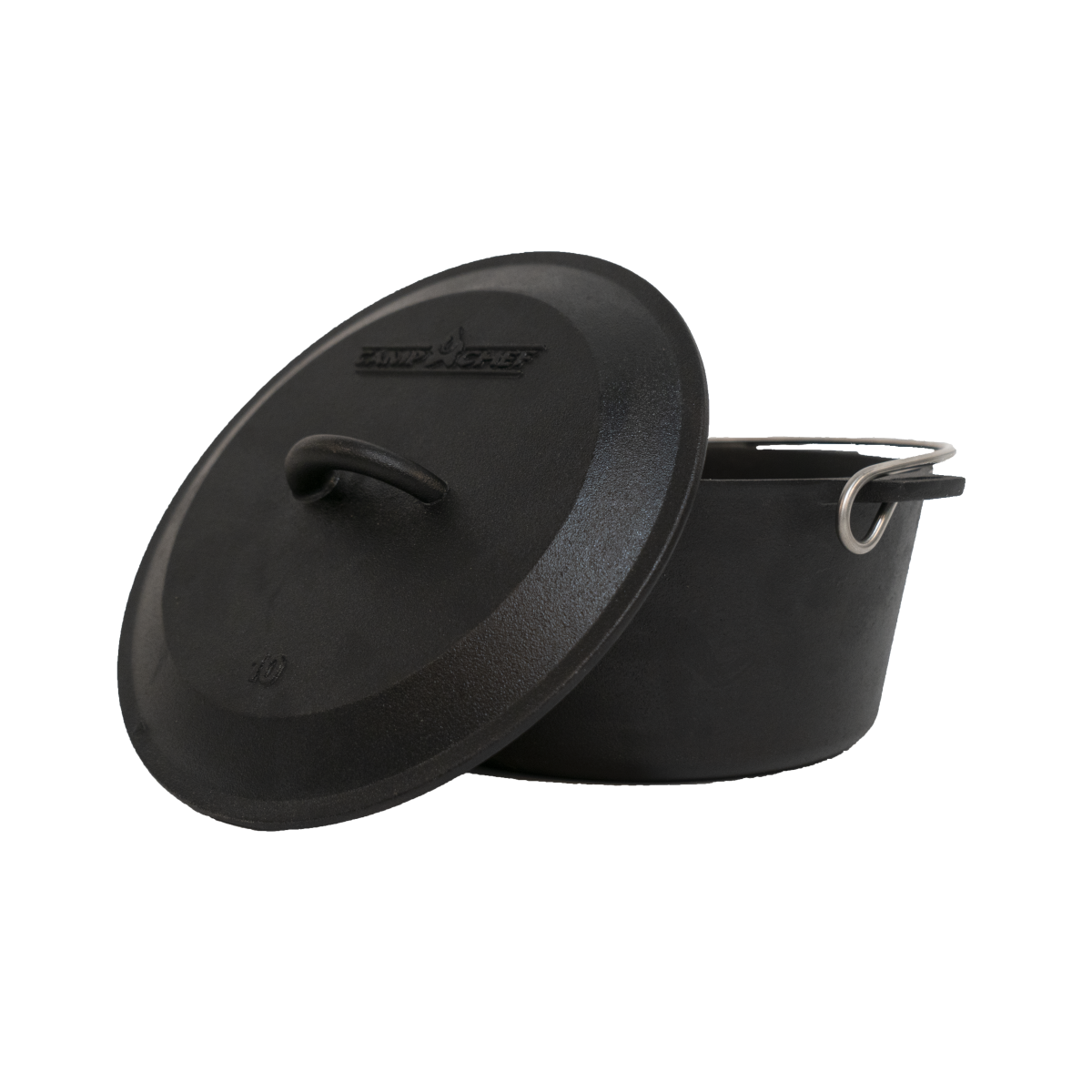 Dutch‑Oven 10" ohne Beine, Seasoned