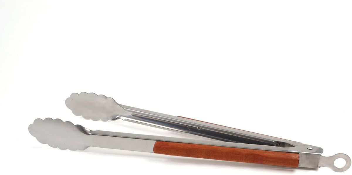 Grillzange, arretierbar (breite Greifflächen)