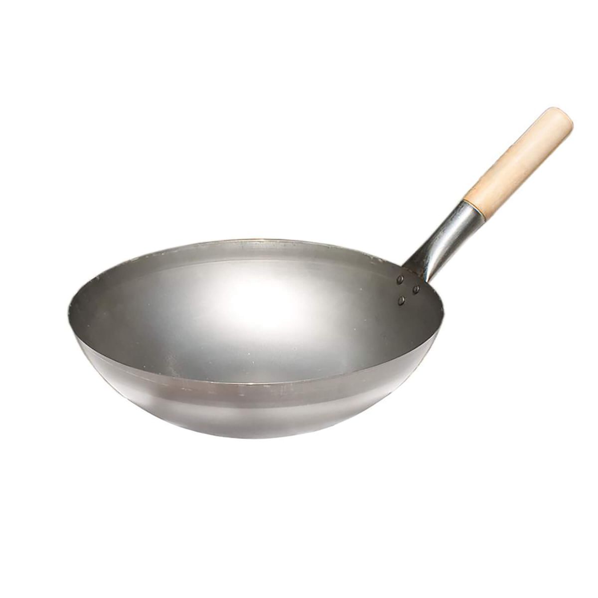 Original China-Wok Stahl mit Holzgriff Ø 30 cm