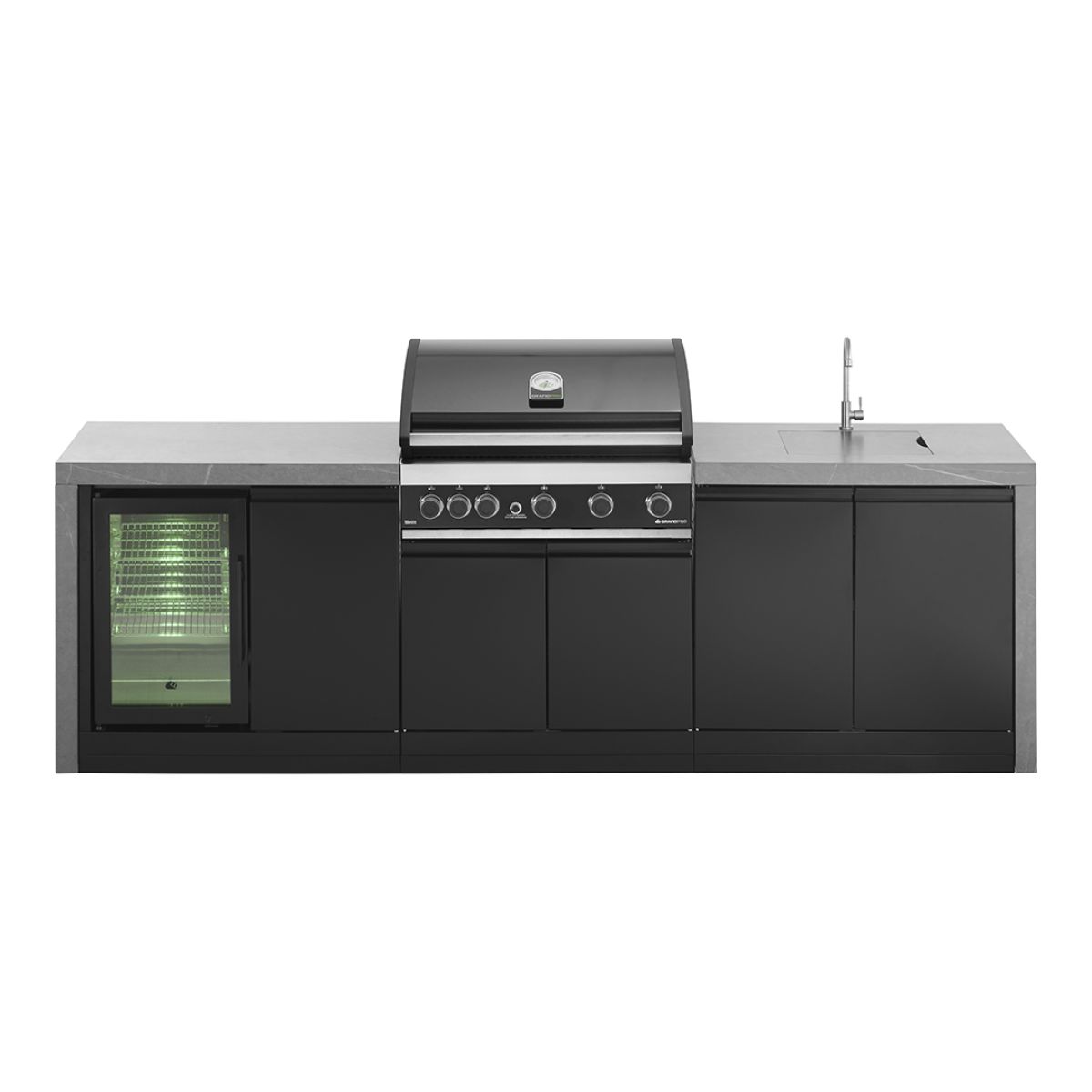 GrandPro® 274 WF Series: Waterfall Modul mit Grandhall Maxim G5 Gas Einbaugrill