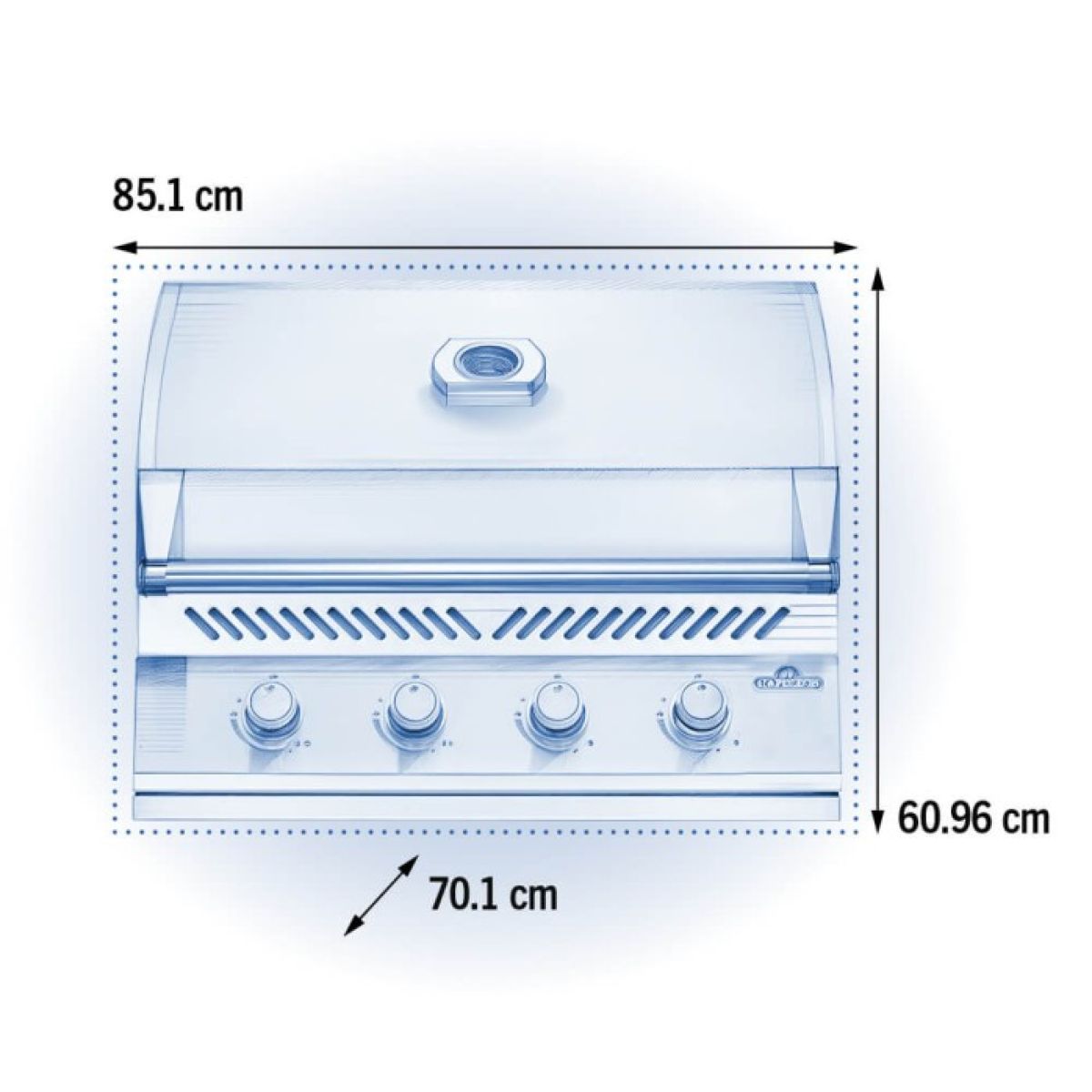 NAPOLEON® 500-Series 32", Edelstahl, Einbaugrill