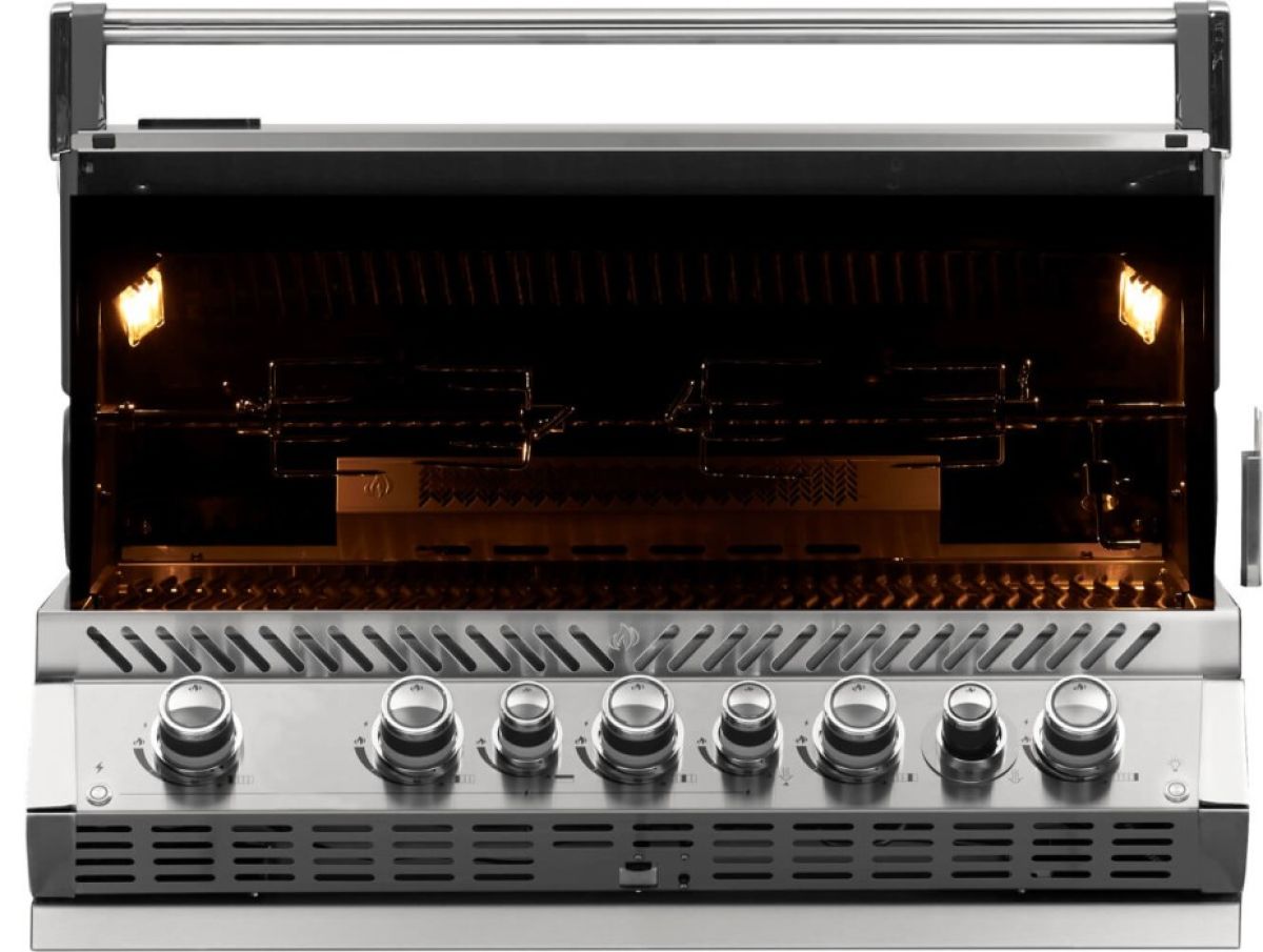 NAPOLEON® PRESTIGE PRO 665, Edelstahl, Einbaugrill, inkl. Drehspieß