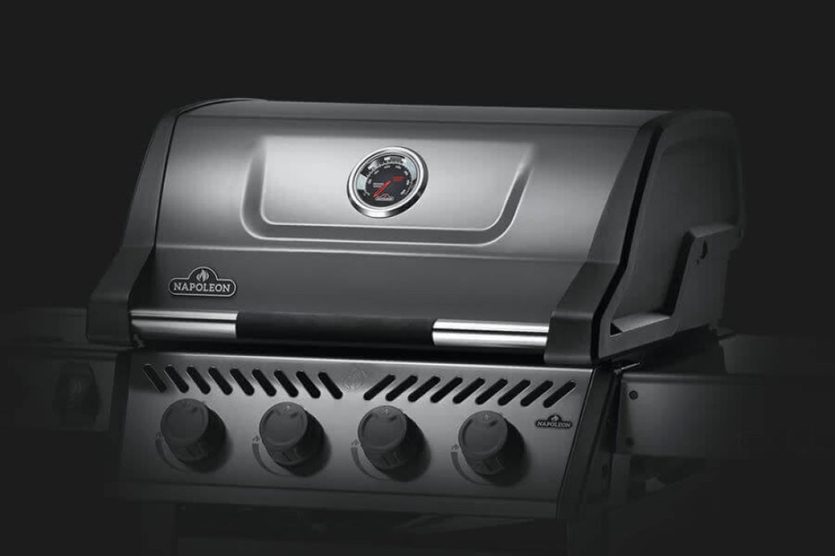 NAPOLEON® FREESTYLE 425, 4 Hauptbrenner, SIZZLE ZONE Seitenbr. und Tür, Graphit