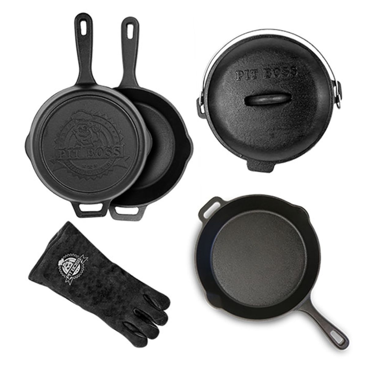 Pitboss Pelletgrill Pro 850 + 6 Piece Cast Iron Set (inkl 10831 / 40266)