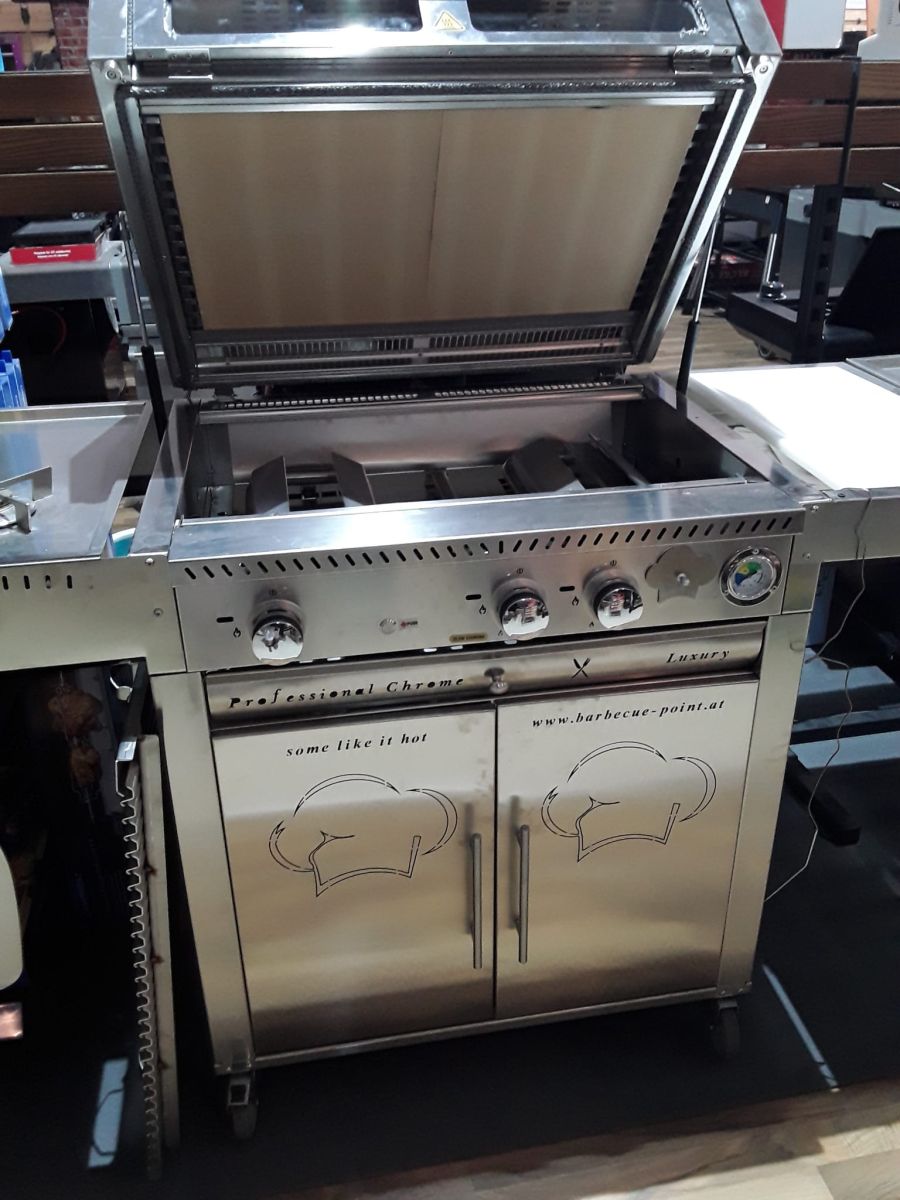 Professional Gasgrill, Chrome-Kombi (Mitnahmepreis/ Aussteller/ Vösendorf)