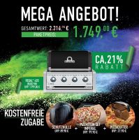 BroilKing Regal 420 Built-In Bundle inkl. Abdeckhaube, Pizzastein-Set Imperial und Pizzaroller